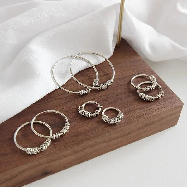 Lovcia Fashion Multi Mini Circles 925 Sterling Silver Hoop Earrings-Earrings-10mm-10mm