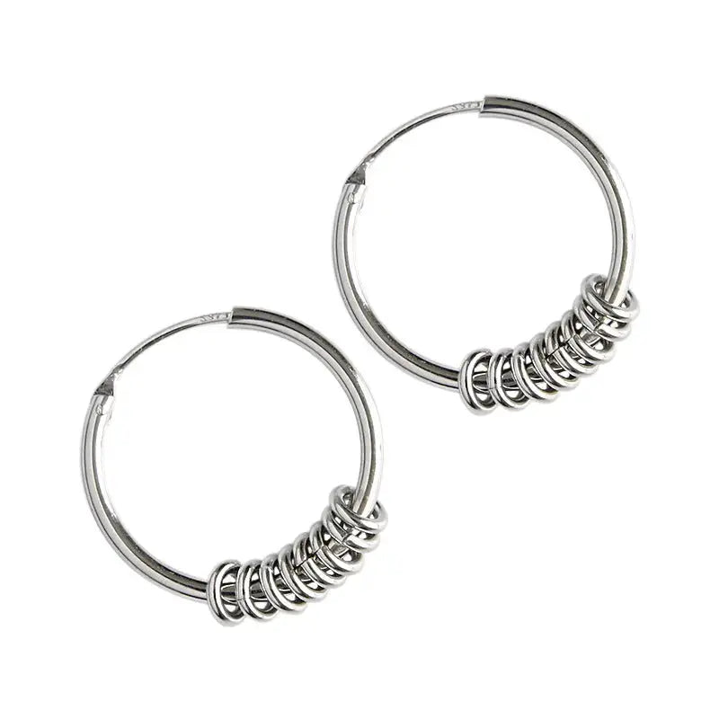 Lovcia Fashion Multi Mini Circles 925 Sterling Silver Hoop Earrings-Earrings-10mm-10mm