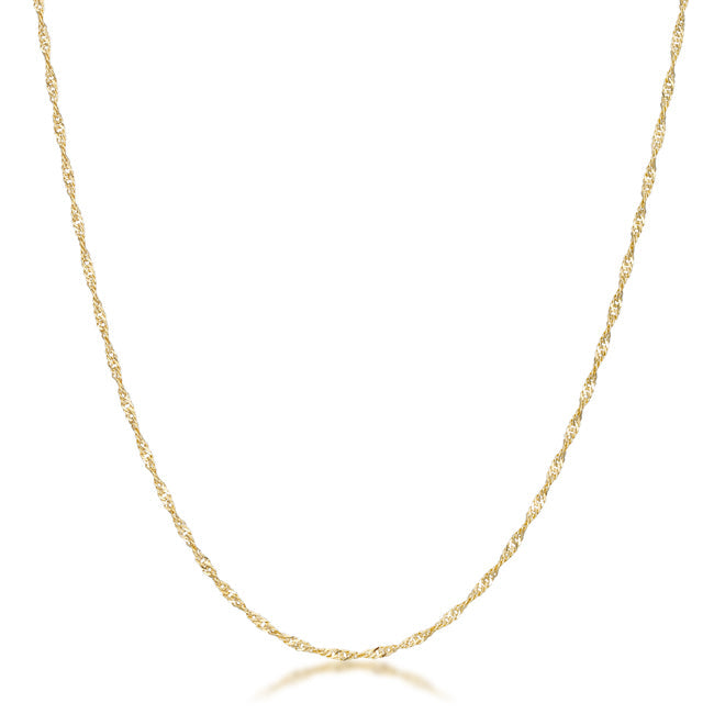 Buy LOVCIA Dazzling 16 Inch Gold-Tone Twisted Chain Necklace - Latest women's necklace