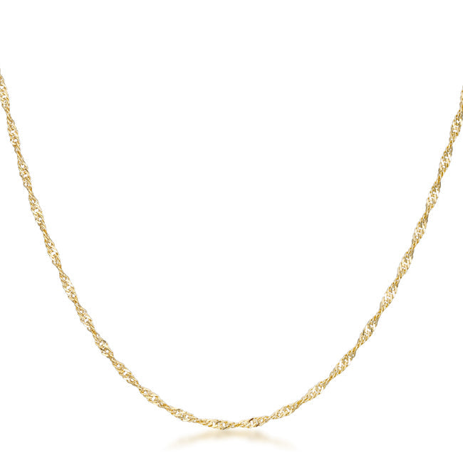 Buy LOVCIA Dazzling 16 Inch Gold-Tone Twisted Chain Necklace - Latest women's necklace