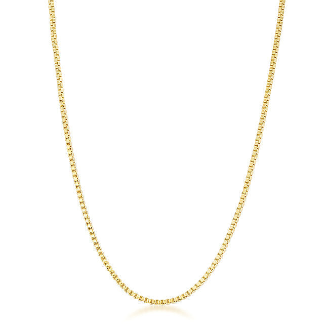 Buy LOVCIA Stylish 18k Gold-Plated 2mm Rolo Chain Necklace - Latest women's necklace