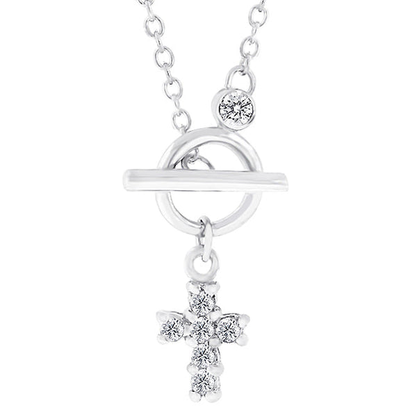 Buy LOVCIA Radiant Faith Rhodium-Plated Necklace - Latest women's necklace