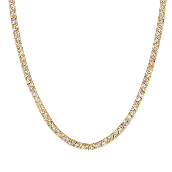 Buy LOVCIA Graceful Golden Memories Trillion-Cut Necklace - Latest women's necklace