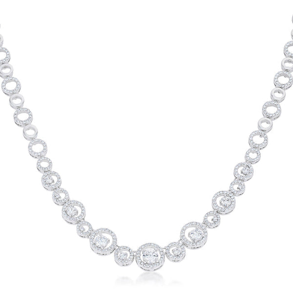 Buy LOVCIA Elegant Rhodium-Plated Cubic Zirconia Necklace - Latest women's necklace