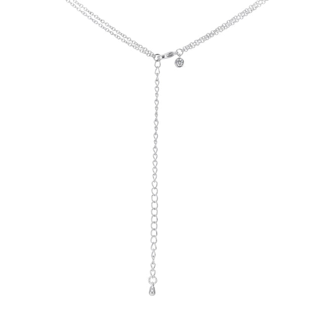 Buy LOVCIA Dazzling 5 Carat Rhodium-Plated Necklace with Sparkling CZ - Latest women's necklace