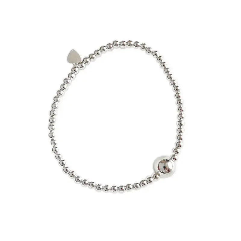 Lovcia Fashion New Beads 925 Sterling Silver Bracelet-Bracelets-Rhodium-Rhodium