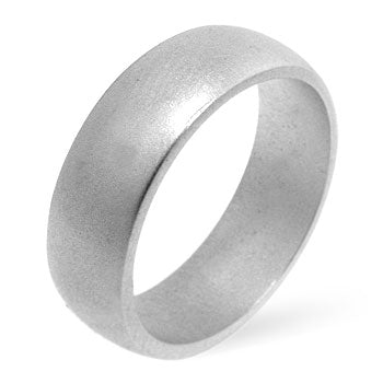 LOVCIA Love Matrix Matte Silver Rhodium-Plated Wedding Ring