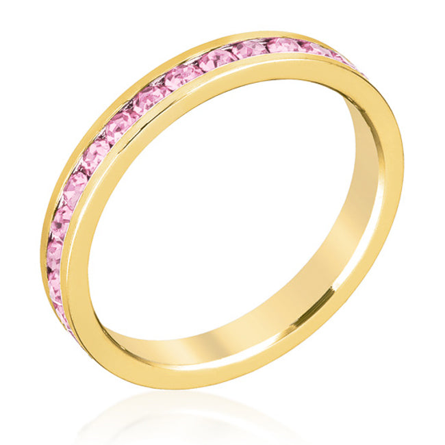 LOVCIA Blossom Breeze Pink Gold Eternity Band Ring