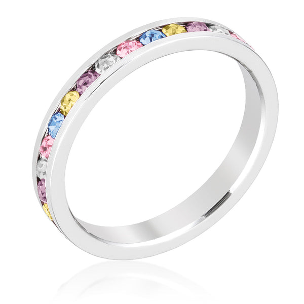 LOVCIA Elegant Eternity Crystal Channel-Set Ring