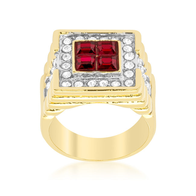 LOVCIA Glamour Layers Crystal Princess Ring