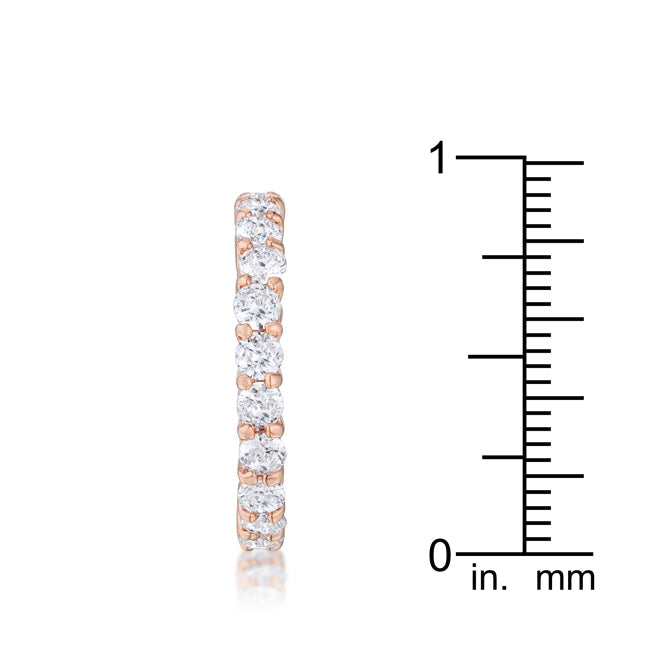 LOVCIA Eternal Love Rose Gold Cubic Zirconia Band