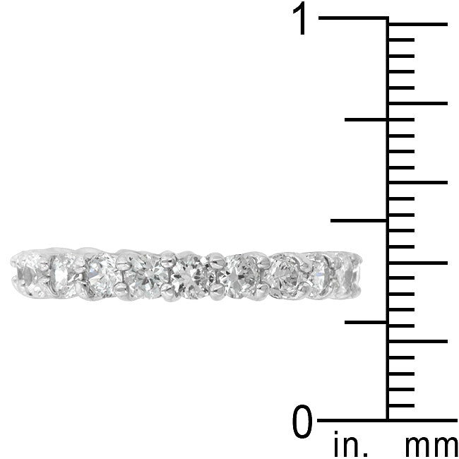 LOVCIA Eternal Elegance Rhodium-Plated Band