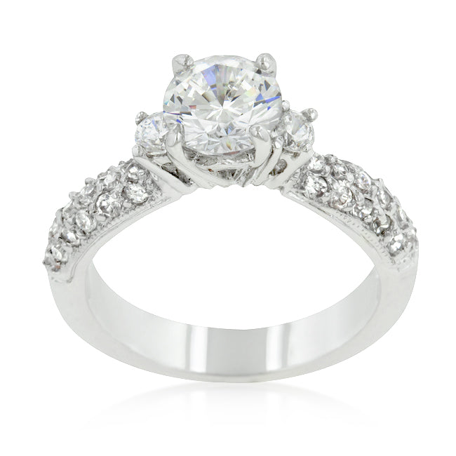 LOVCIA Elegant Zircon-Embellished Bridal Ring