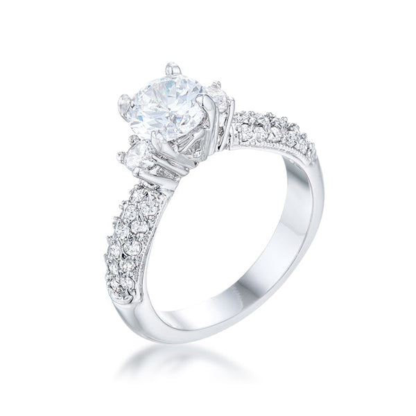 LOVCIA Elegant Zircon-Embellished Bridal Ring