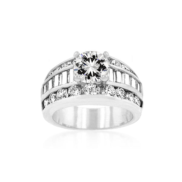 LOVCIA Luxe Essence Platinum Luster Engagement Ring