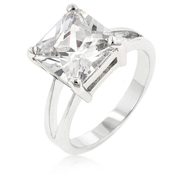 LOVCIA Radiant Princess Cut Cubic Zirconia Solitaire Ring