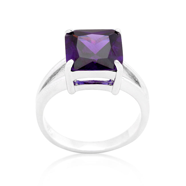 LOVCIA Amethyst Princess-Cut Gypsy Ring