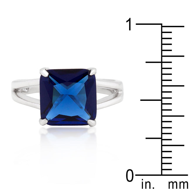 LOVCIA Elegant Sapphire Cubic Zirconia Gypsy Ring