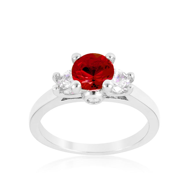 LOVCIA Elegant Triple Ruby Ring