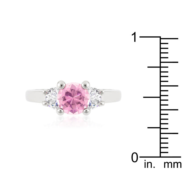 LOVCIA Elegant Triple Stone Pink Ice Ring