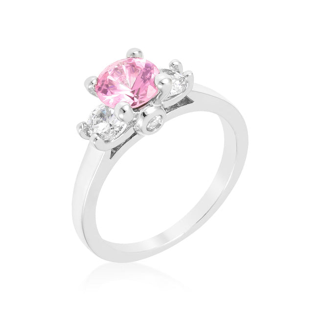 LOVCIA Elegant Triple Stone Pink Ice Ring