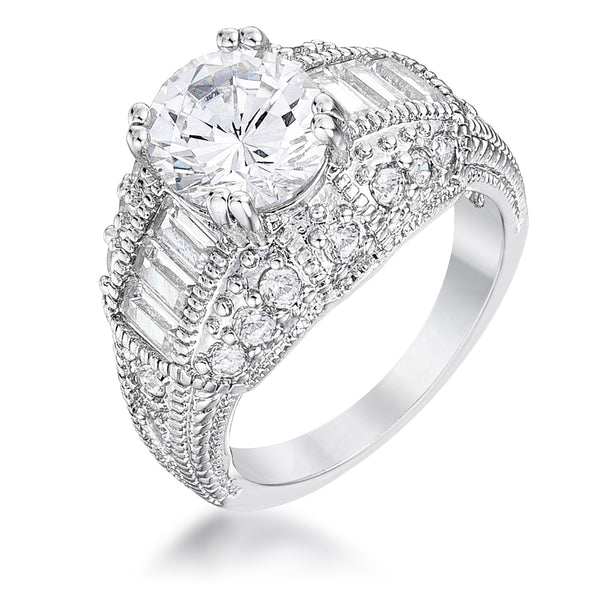 LOVCIA Regal Essence Platinum-Luster Engagement Ring