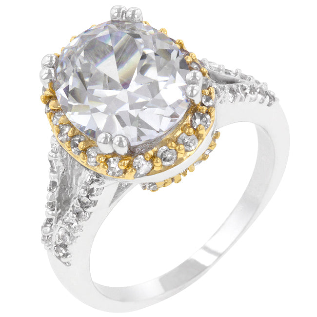 LOVCIA Royal Halo Zircon Engagement Ring