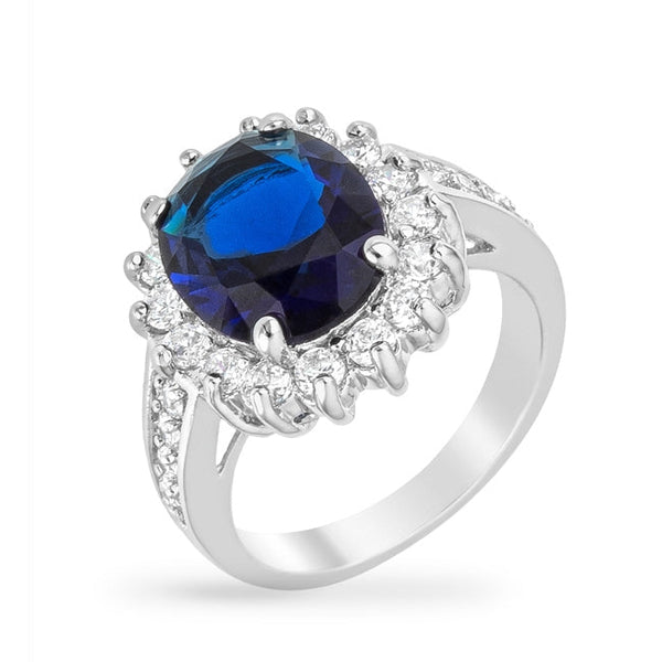 LOVCIA Royal Blue Sapphire Replica Engagement Ring