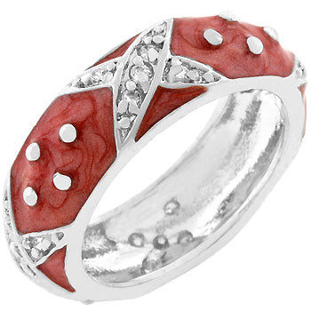 LOVCIA Elegant Marbled Pink Eternity Ring