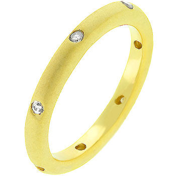 LOVCIA Forever Shine Matte Gold Eternity Band