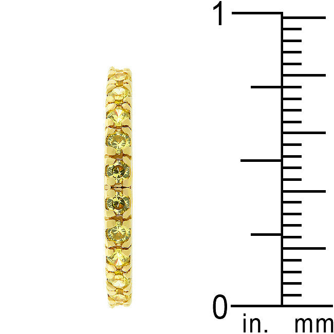 LOVCIA Radiant Yellow Gold Cubic Zirconia Eternity Band