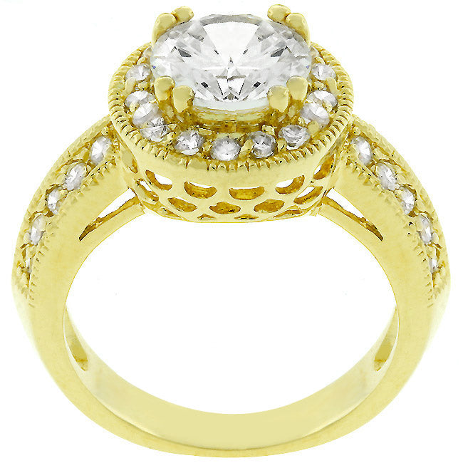 LOVCIA Radiant Pave Halo Royalty Engagement Ring