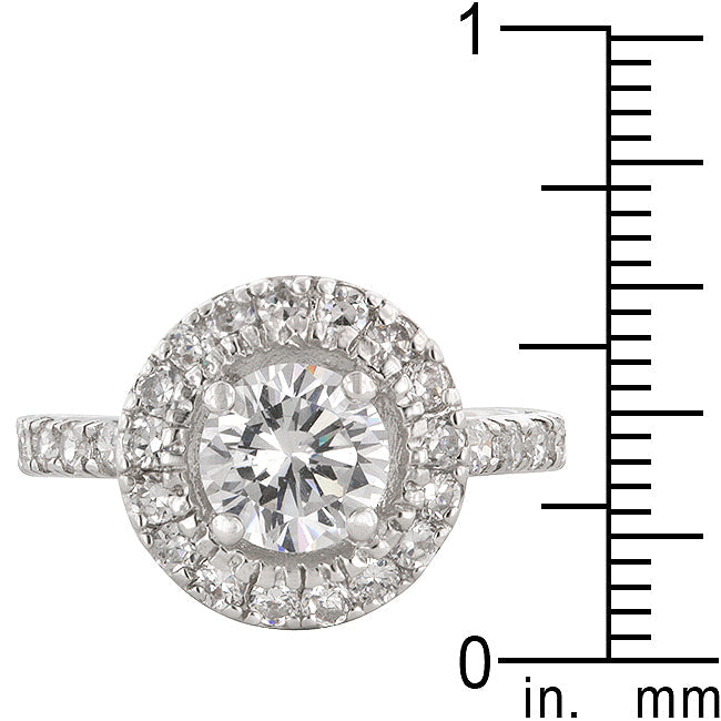 LOVCIA Majestic Rhodium-Plated Engagement Ring