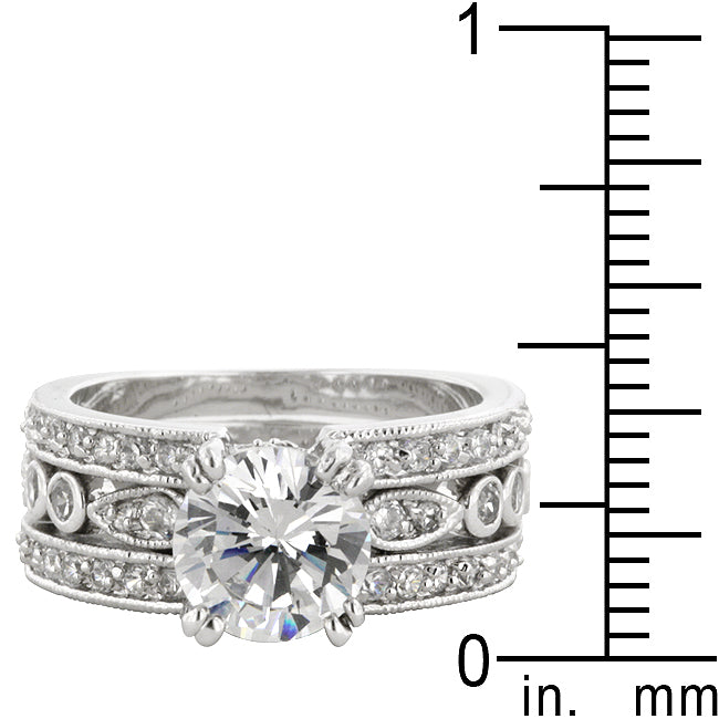 LOVCIA Luxe Essence Cubic Zirconia Engagement Ring