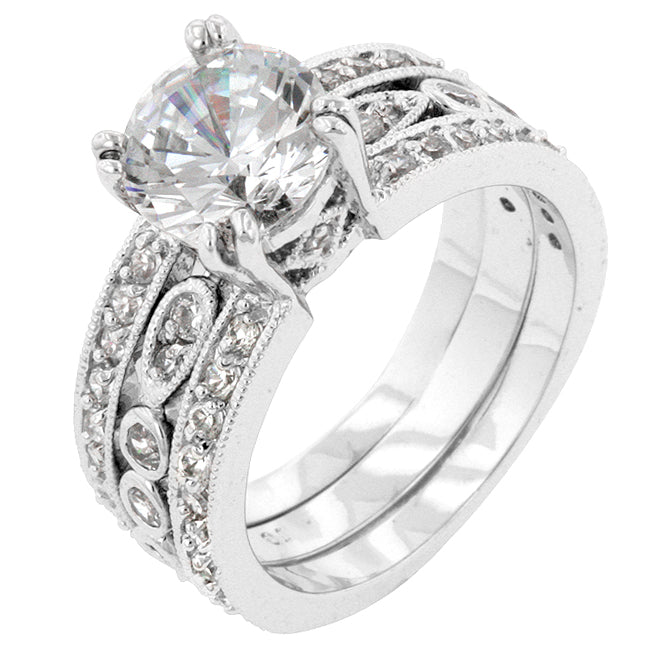 LOVCIA Luxe Essence Cubic Zirconia Engagement Ring