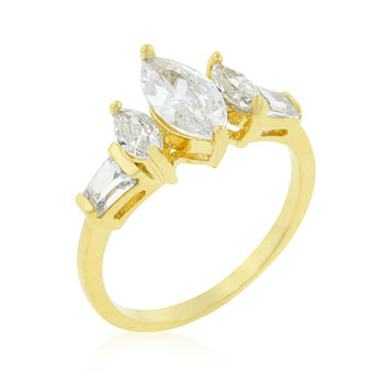 LOVCIA Elegant Marquise Triplet Promise Ring