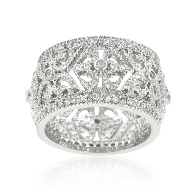 LOVCIA Timeless Filigree Pave Eternity Band