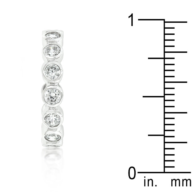 LOVCIA Eternal Linked Bezel Rhodium Band