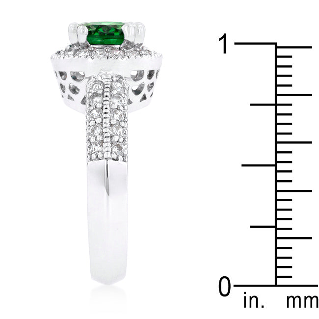 LOVCIA Royal Emerald Radiance Engagement Ring