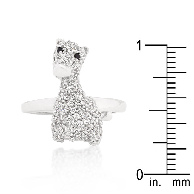 LOVCIA Giraffe-Inspired Cubic Zirconia Statement Ring