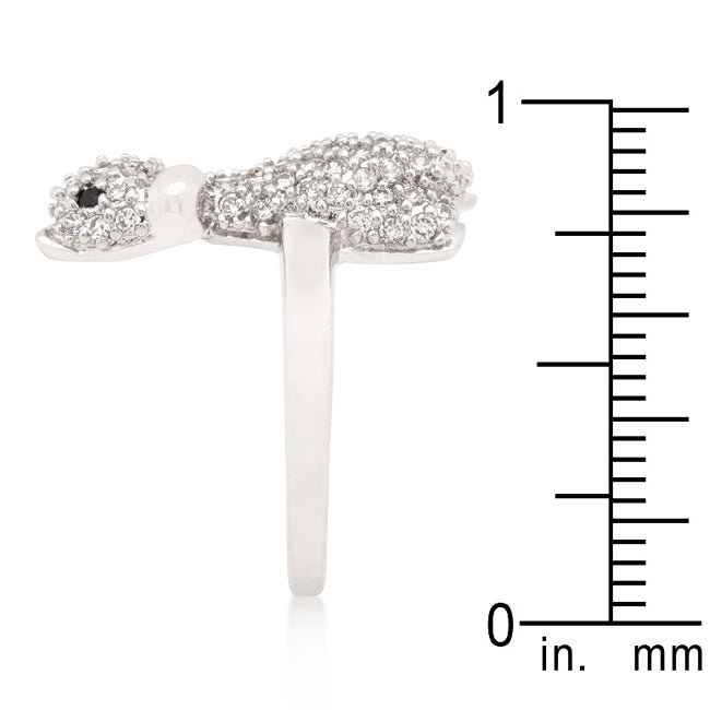 LOVCIA Giraffe-Inspired Cubic Zirconia Statement Ring