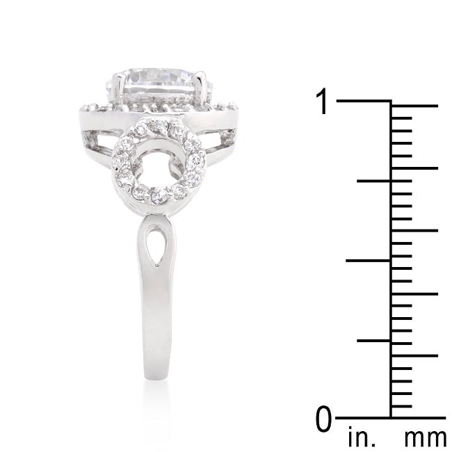 LOVCIA Elegant Trio Round Cut Cubic Zirconia Ring