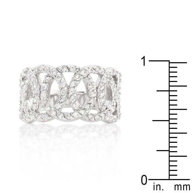 LOVCIA Sparkling Circular Cubic Zirconia Ring