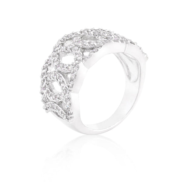 LOVCIA Sparkling Circular Cubic Zirconia Ring