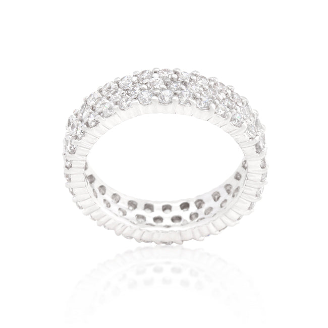 LOVCIA Sparkling Rhodium Pave Eternity Band