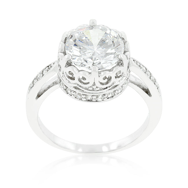 LOVCIA Majestic Filigree Zirconia Elegance Ring