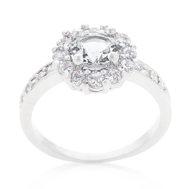 LOVCIA Forever Radiant Birthstone Engagement Ring in Clear