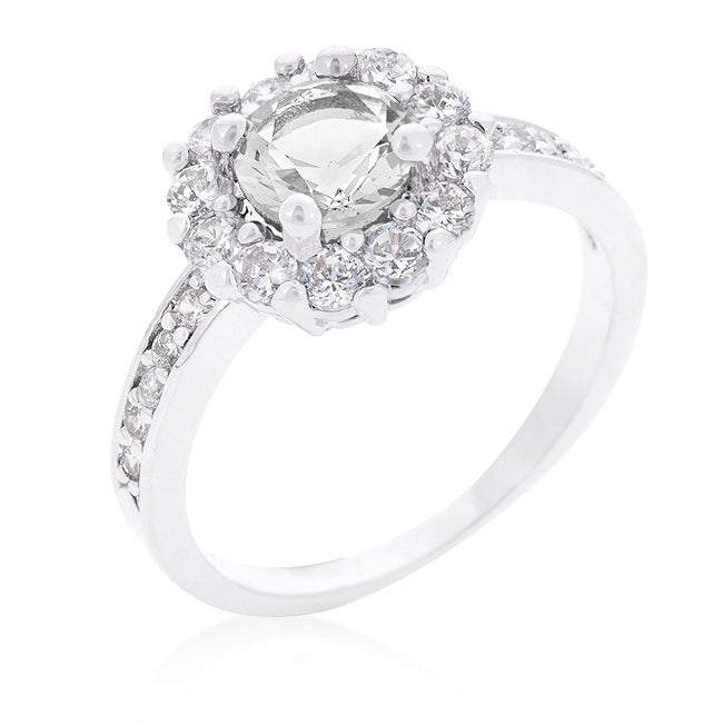 LOVCIA Forever Radiant Birthstone Engagement Ring in Clear