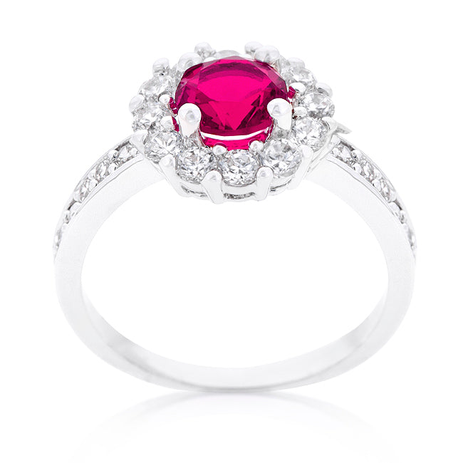 LOVCIA Elegant Bella Pink Birthstone Engagement Ring