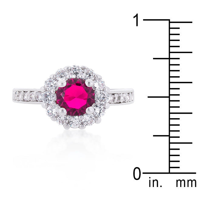 LOVCIA Elegant Bella Pink Birthstone Engagement Ring